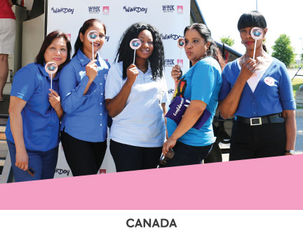 Mary Kay representatives supporting the Look Good Feel Better program in Canada.