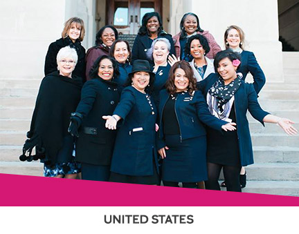 Mary Kay representatives participating in the Lobbying for Good program in the United States.