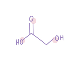 An illustration of a molecular structure that represents alpha hydroxy acid