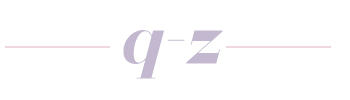 A glossary separator for the letters Q through Z